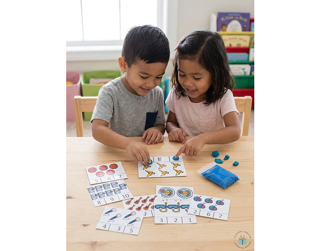 Tarjetas de Asociación Número Cantidad 1-20 Pasatiempos 