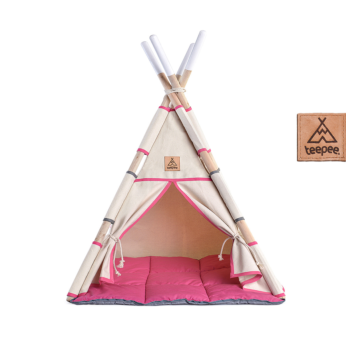 TEEPEE MASCOTAS PEQUEÑAS + COJÍN ACOLCHADO + BOLSO TRANSPORTE