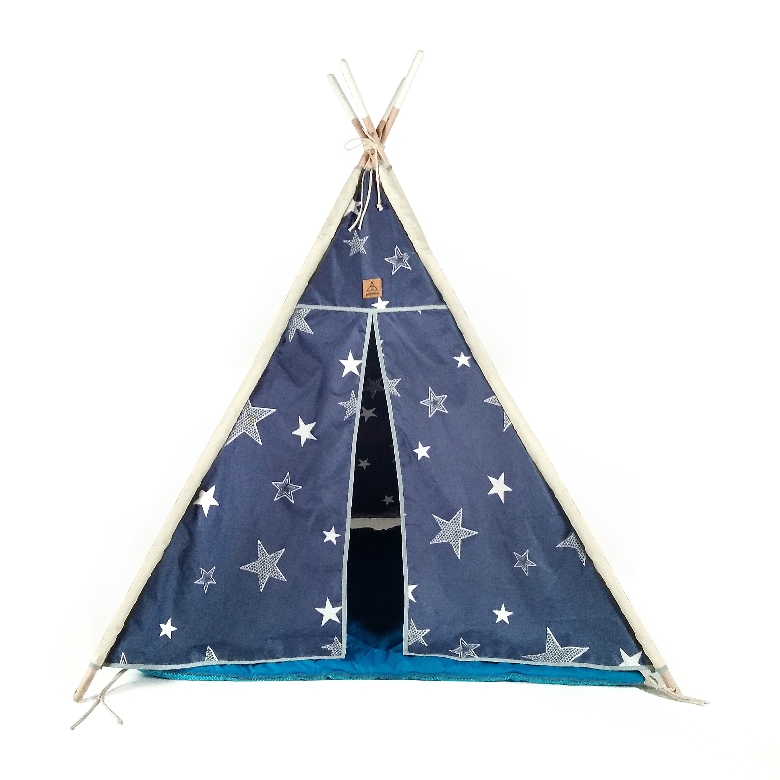 CARPA TIPI (TEEPEE) NIÑOS MODELO AZÚL ESTRELLAS