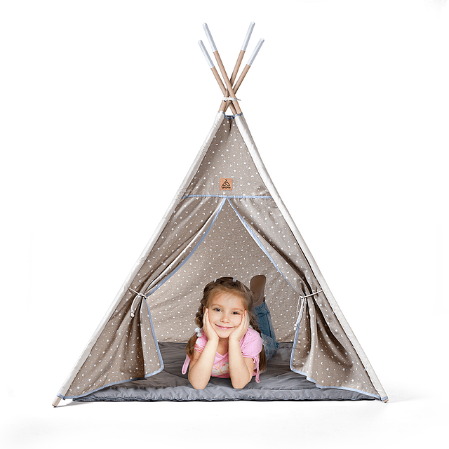 TEEPEE NIÑOS STARMOON + PLAYMAT ACOLCHADO + BOLSO DE TRANSPORTE