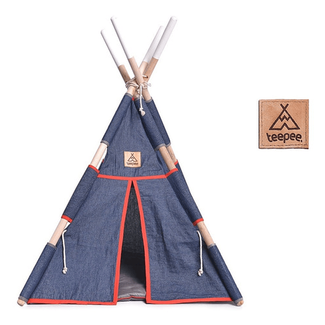 Cama Tipi Teepee Mascotas + Base Acolchada + Bolso