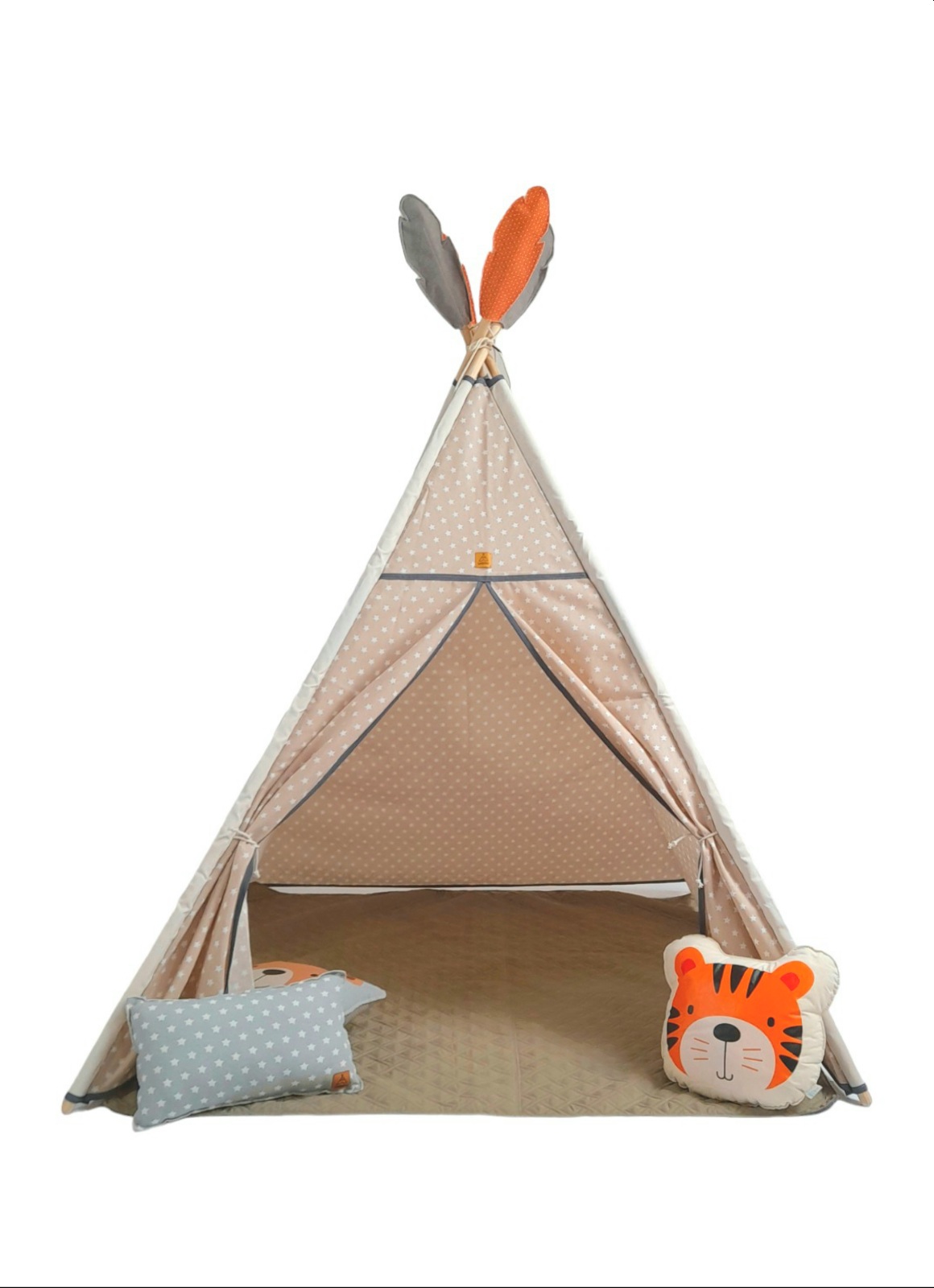 CARPA TEEPEE (TIPI) MODELO MOKA + PLAYMAT + BOLSO DE TRANSPORTE