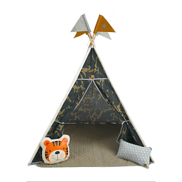 CARPA TEEPEE (TIPI) MODELO NEW CAMUFLAJE + PLAYMAT + BOLSO DE TRANSPORTE