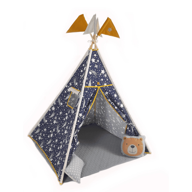 CARPA TEEPEE (TIPI) MODELO ASTRO + PLAYMAT + BOLSO DE TRANSPORTE