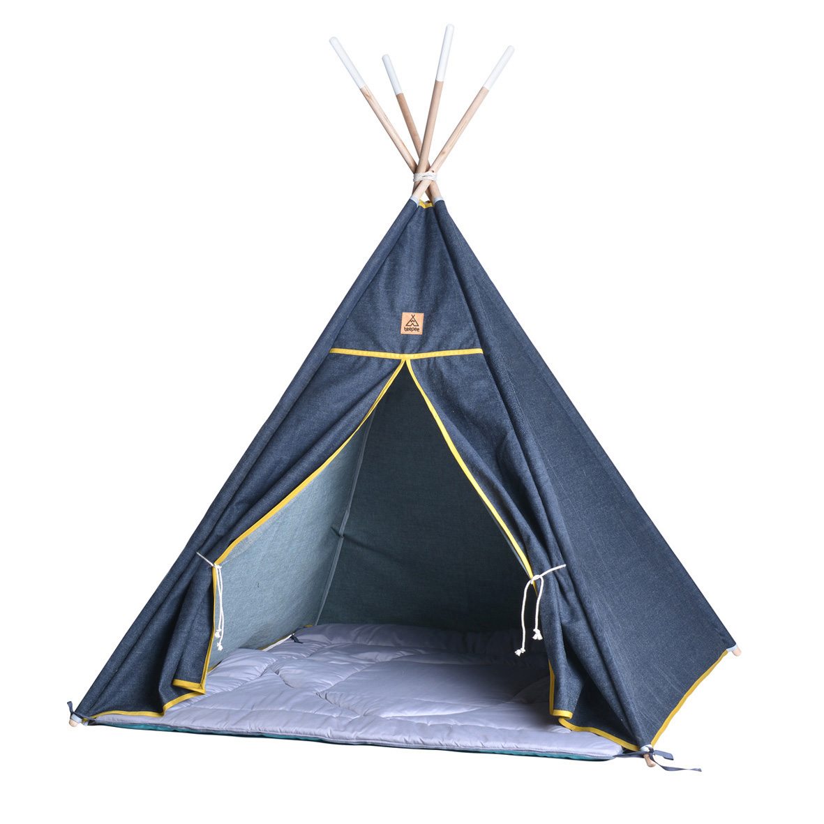 TEEPEE NIÑOS MODELO JEANS + PLAYMAT ACOLCHADO + BOLSO TRANSPORTE