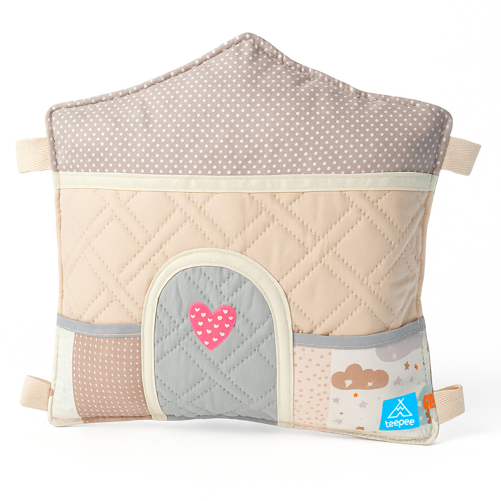 COJIN SENSORIAL, PROTECTOR DE CUNA O CAMA, MODELO CASITA BOHO #1