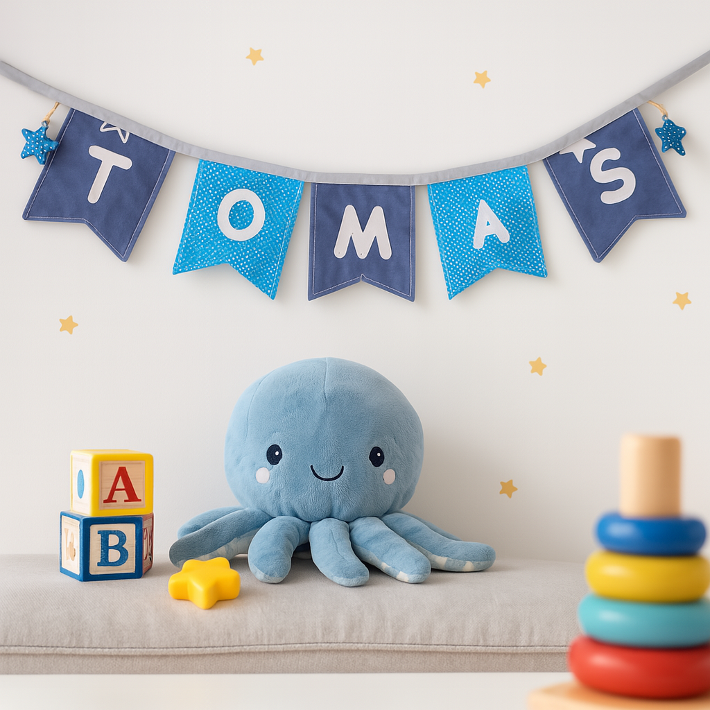 Banderines personalizados con nombre niño (hasta 5 letras)