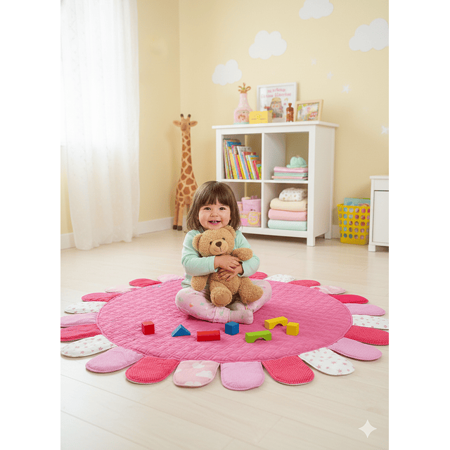 PLAYMAT ACOLCHADO REDONDO, MODELO ROSE
