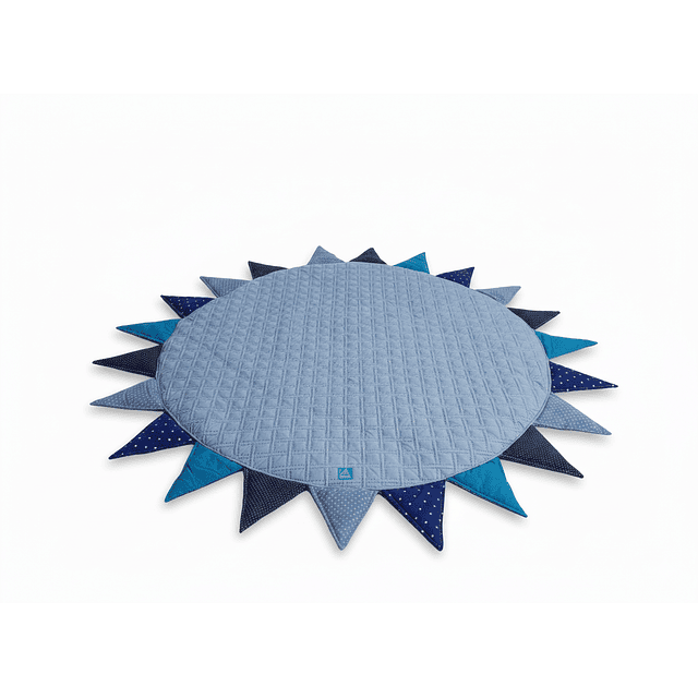 PLAYMAT ACOLCHADO REDONDO, MODELO AZUL