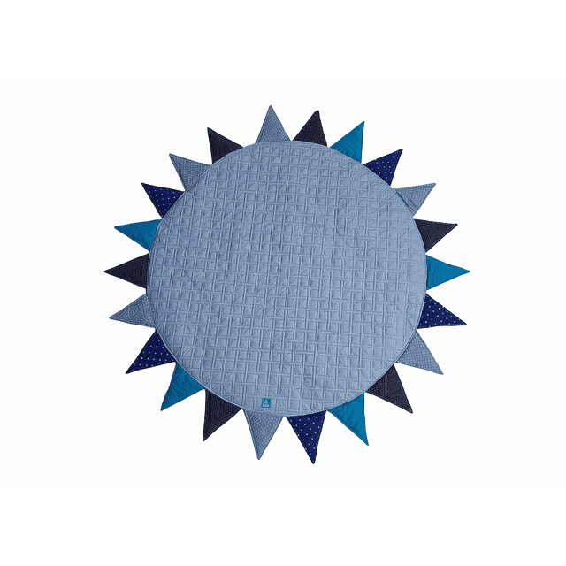PLAYMAT ACOLCHADO REDONDO, MODELO AZUL