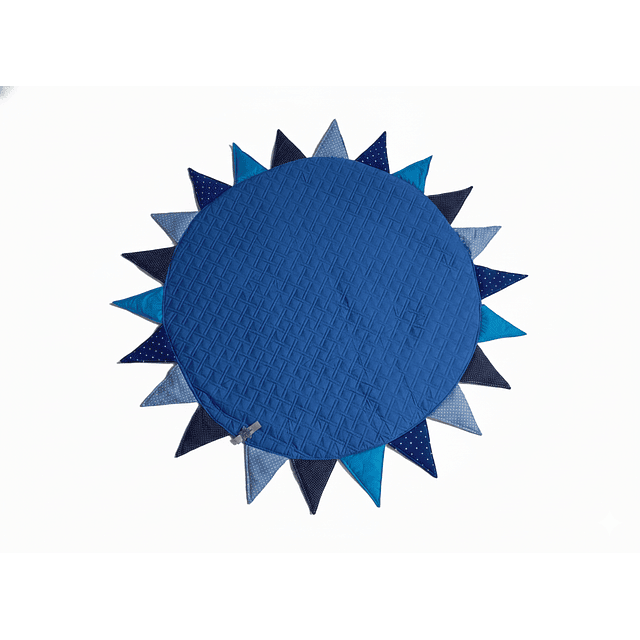 PLAYMAT ACOLCHADO REDONDO, MODELO AZUL