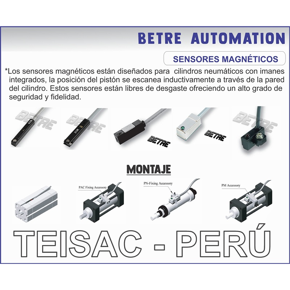 SENSORES MAGNETICOS PARA PISTONES / MARCA “BETRE” (TEISAC- PERU)﻿