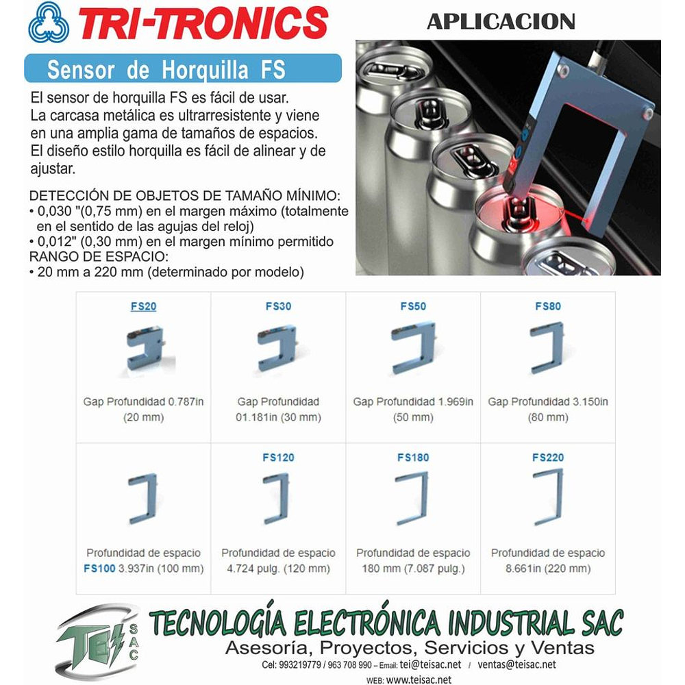 SENSORES TRI TRONICS   TEISAC CHINCHA LIMA PERU