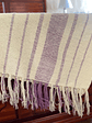 MANTA / ECHARPES FRANJAS MORADO/CRUDO - Miniatura 1