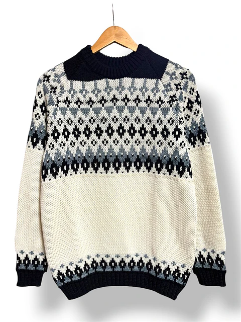 Chaleco Jacquard Geométrico en Tres Colores