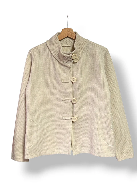 Chaqueta Tejida Cuello Envolvente