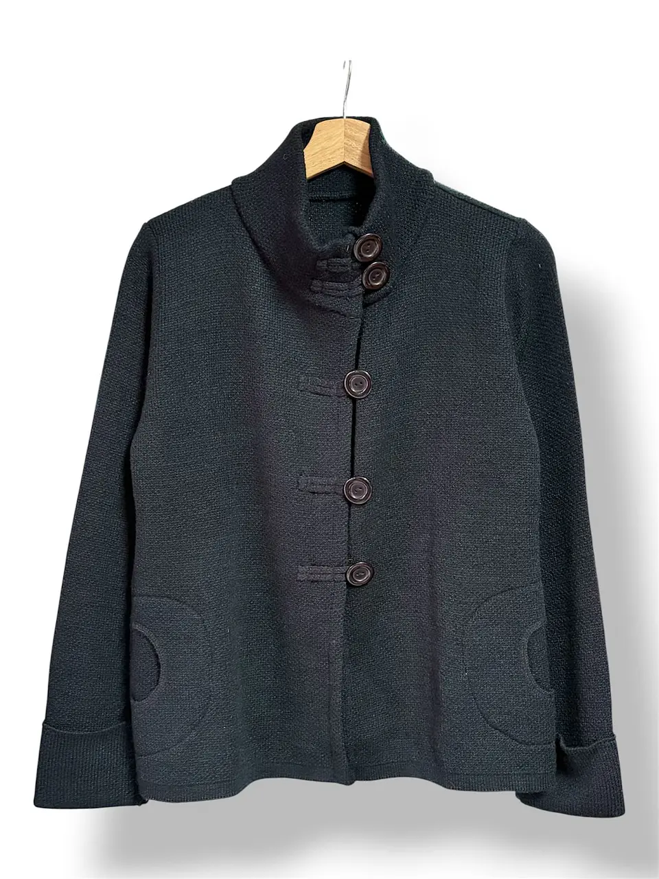 Chaqueta Tejida Cuello Envolvente 3