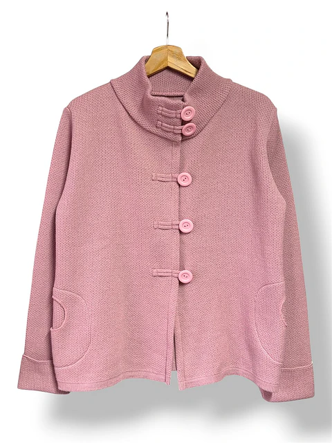 Chaqueta Tejida Cuello Envolvente