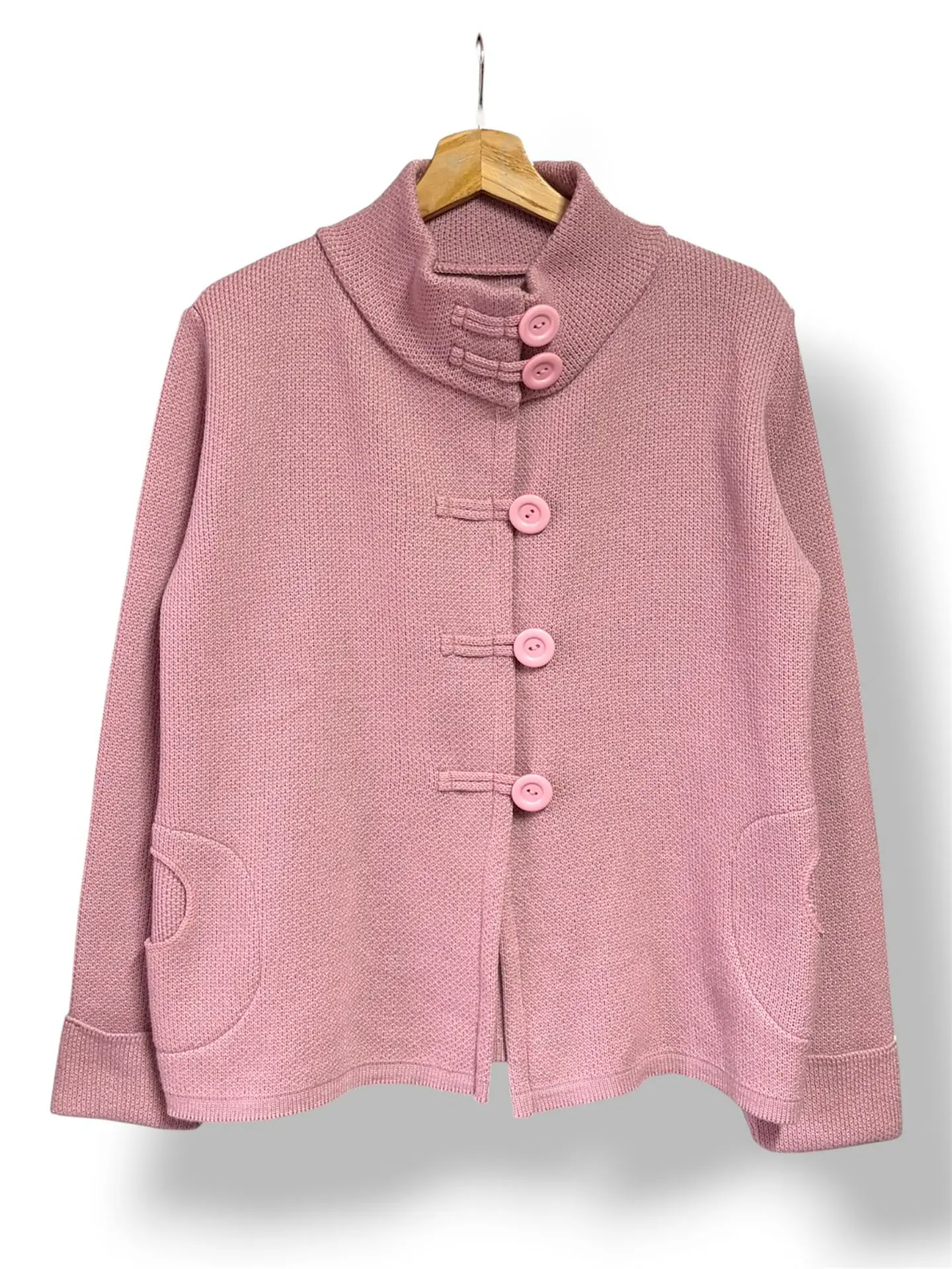 Chaqueta Tejida Cuello Envolvente 1