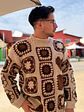 Chaleco Mandala Tierra tejido a mano - Miniatura 1
