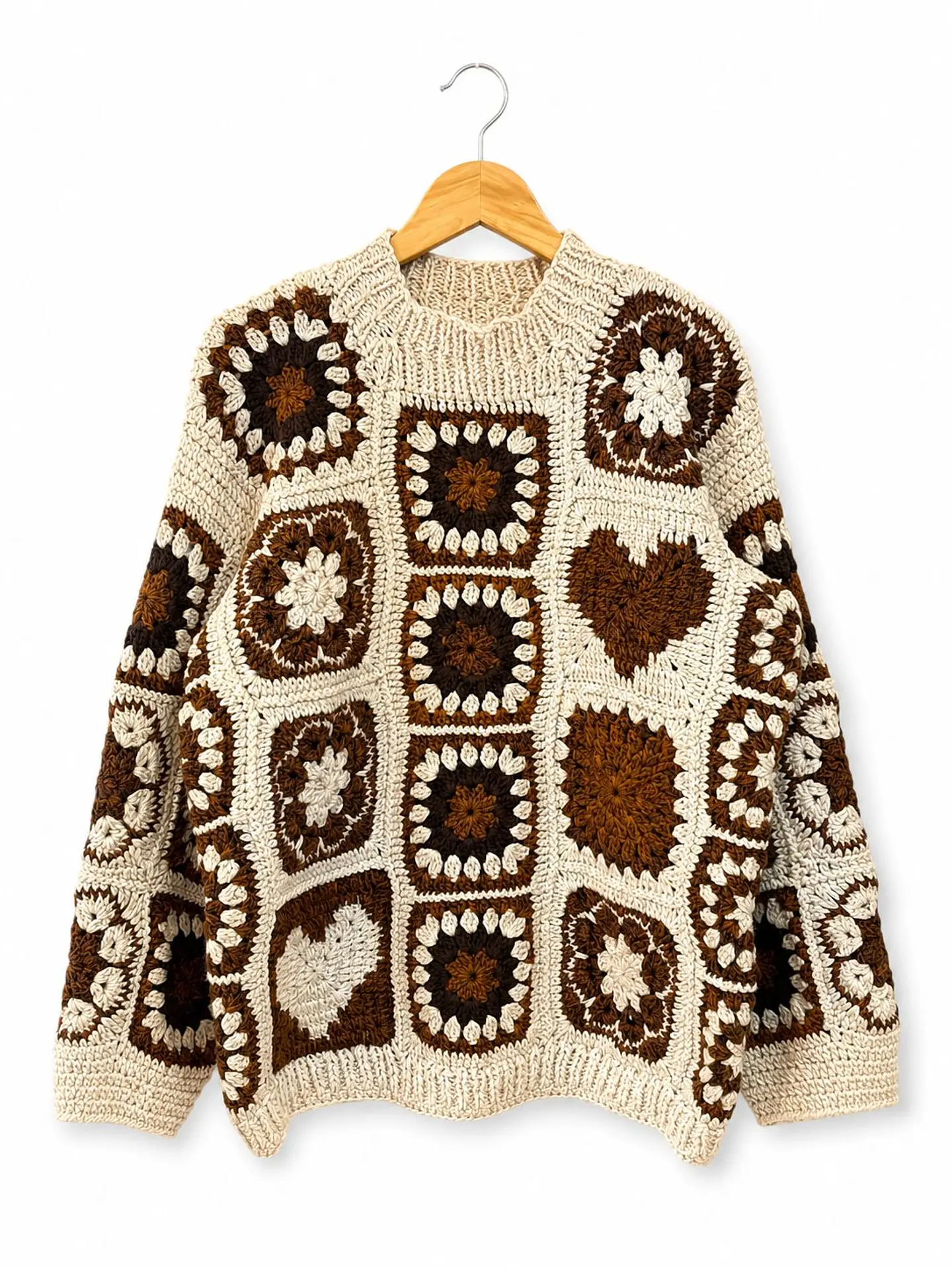 Chaleco Mandala Tierra tejido a mano 3
