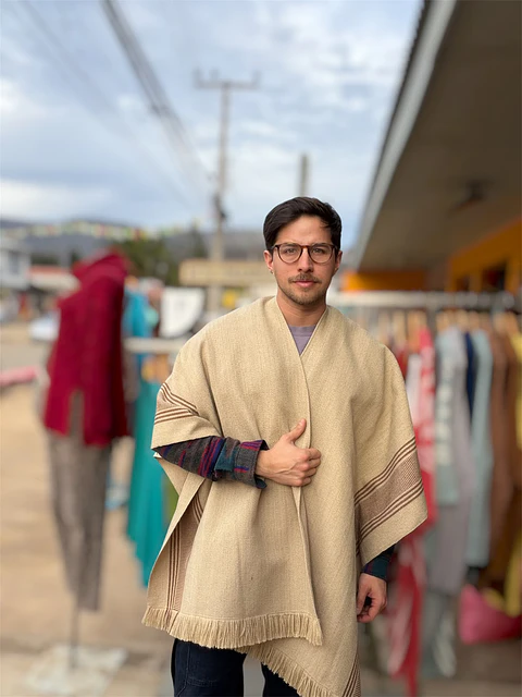 Ruana rustica alpaca 