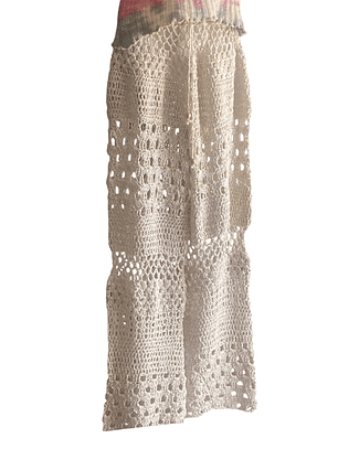 Pantalon hecho a crochet en algodon