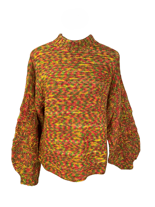 sweater multicolor manga globo