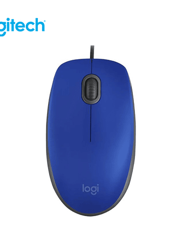 Mouse Logitech M110 Silent Optico Cable Usb Azul