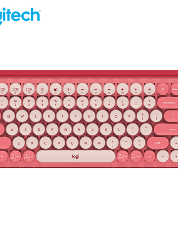 Teclado Logitech Pop Keys Multi-Device Wireless Bt Coral Rose