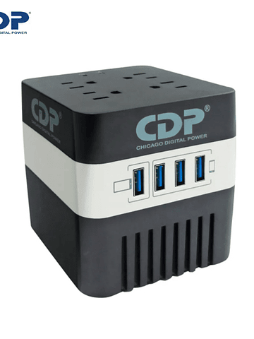 Estabilizador Cdp Ru-Avr604i 600va/300w 4 Salidas 4 Puertos Usb