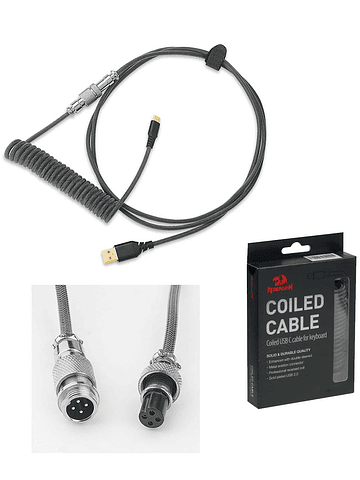 Cable Original Redragon Coiled Negro A115B