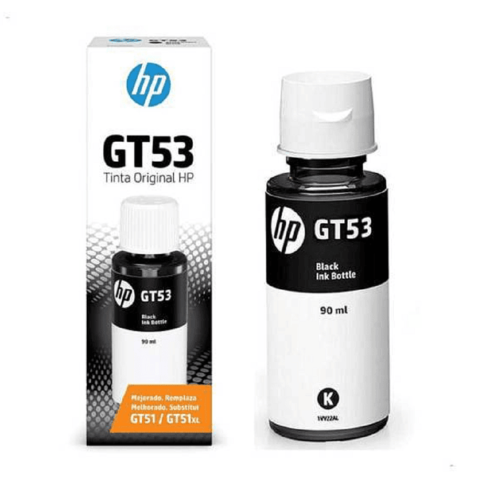 Botella De Tinta Hp Gt53 Negro Presentacion Original