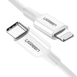 Cable Usb C - Lightning 2 metros Blanco Carga Rápida iPhone iPad