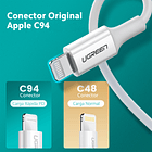 Cable Usb C - Lightning 2 metros Blanco Carga Rápida iPhone iPad 5