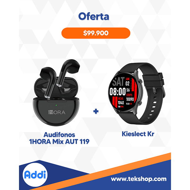 Combo Audífonos 1HORA Mix AUT 119 + Kieslect Kr 2