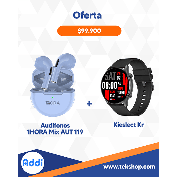 Combo Audífonos 1HORA Mix AUT 119 + Kieslect Kr 4