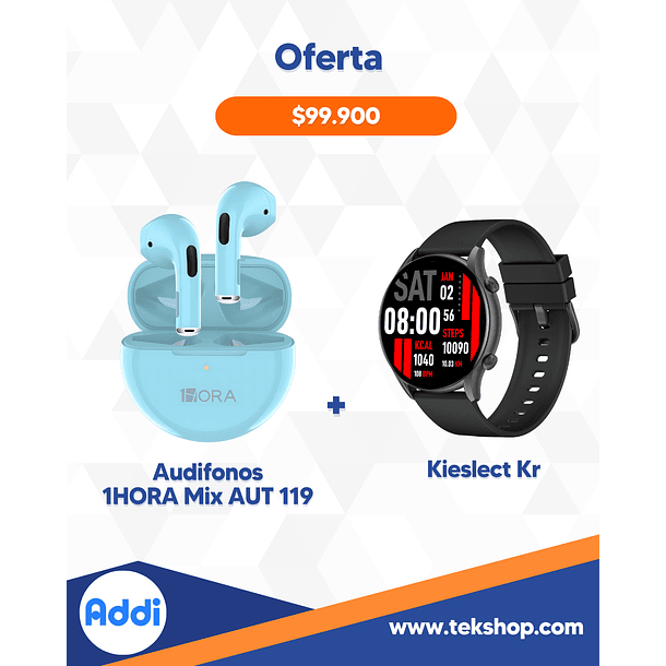 Combo Audífonos 1HORA Mix AUT 119 + Kieslect Kr 5