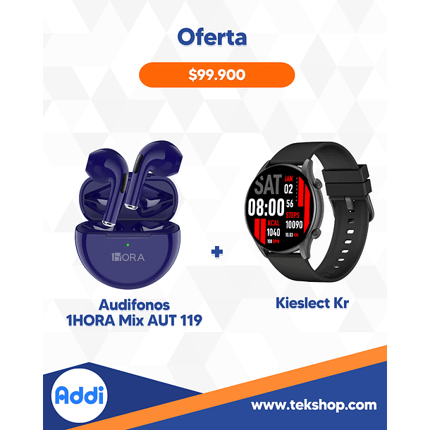 Combo Audífonos 1HORA Mix AUT 119 + Kieslect Kr 8