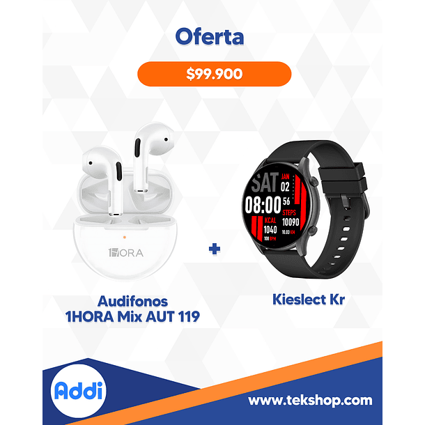 Combo Audífonos 1HORA Mix AUT 119 + Kieslect Kr 9