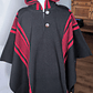 PONCHO ROJO Y NEGRO ADULTO  - Miniatura 1