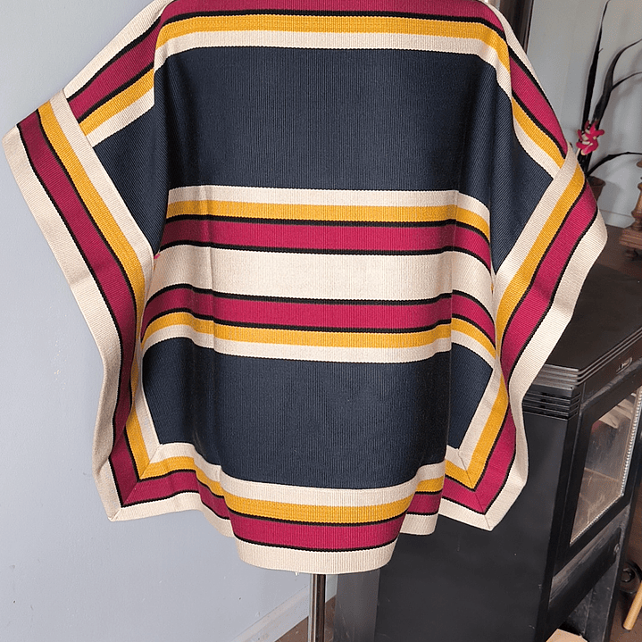 MANTA CORRALERA ADULTO AZUL, MOSTAZA, GUINDA SECA, ARENA, NEGRO 4