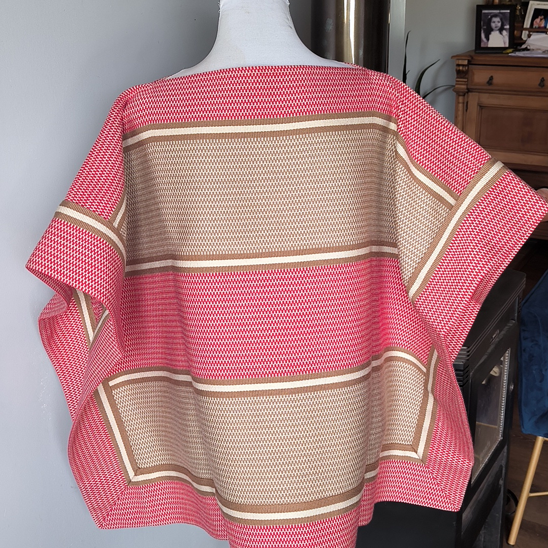 MANTA CORRALERA ADULTA A PEINECILLO ROJO, ARENA, TOSTADO 1