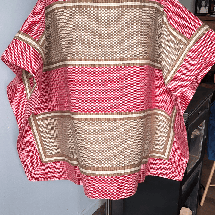 MANTA CORRALERA ADULTA A PEINECILLO ROJO, ARENA, TOSTADO 5