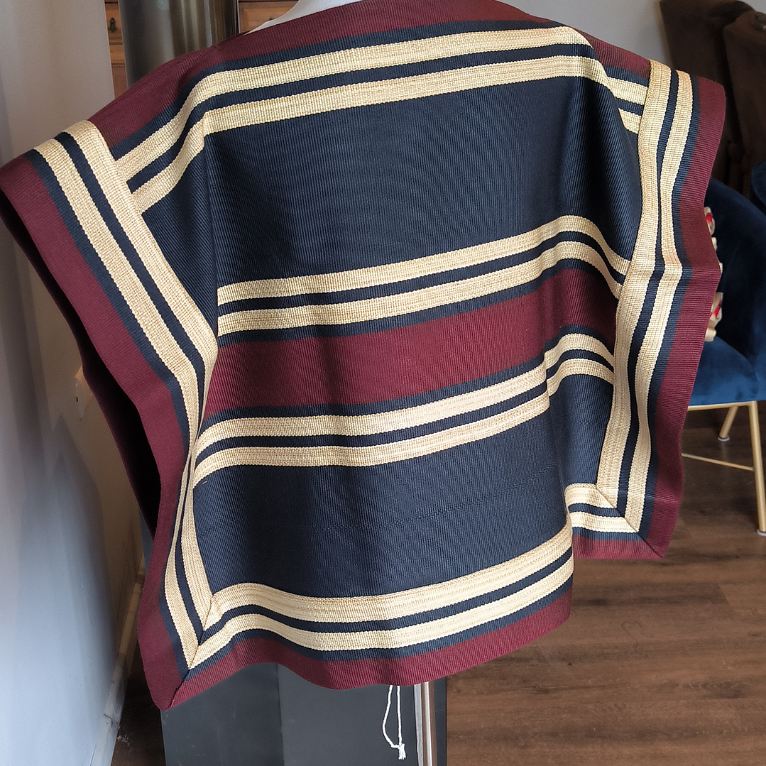 MANTA JUVENIL AZUL/BURDEO/JASPEADO 2