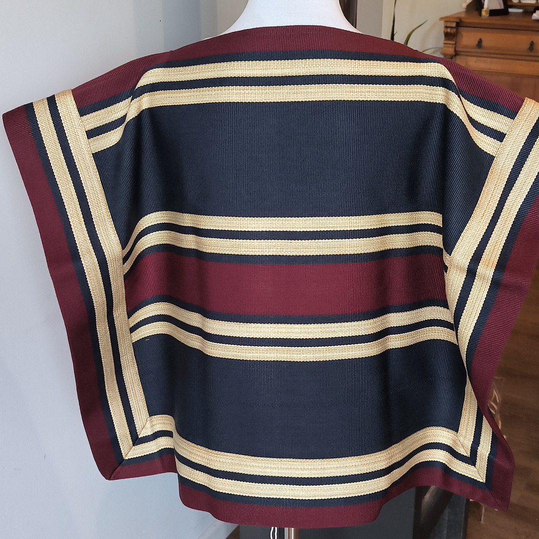 MANTA JUVENIL AZUL/BURDEO/JASPEADO 1