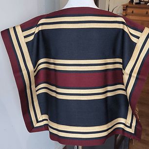 MANTA JUVENIL AZUL/BURDEO/JASPEADO