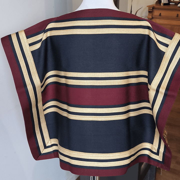 MANTA JUVENIL AZUL/BURDEO/JASPEADO 1