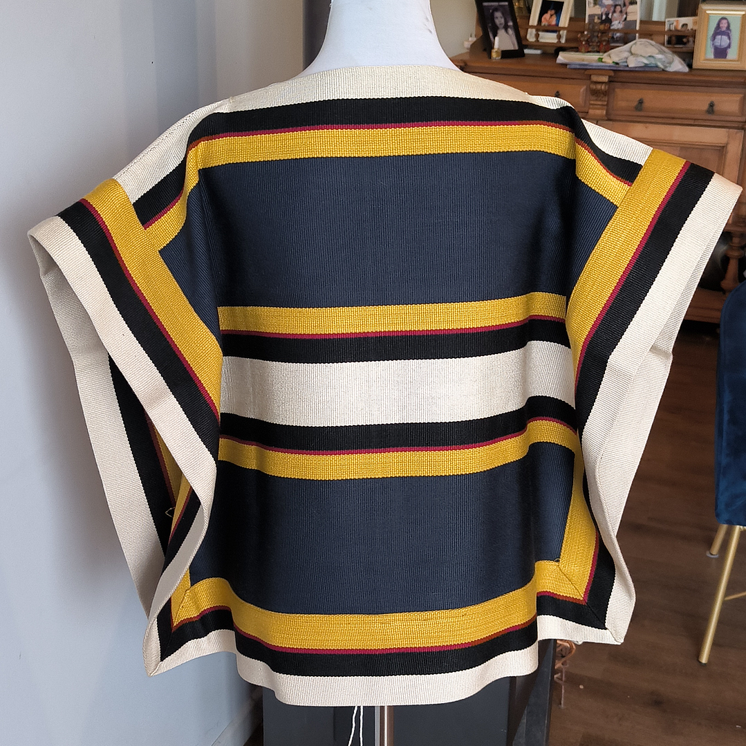 MANTA JUVENIL AZUL/NEGRO/MOSTAZA 1