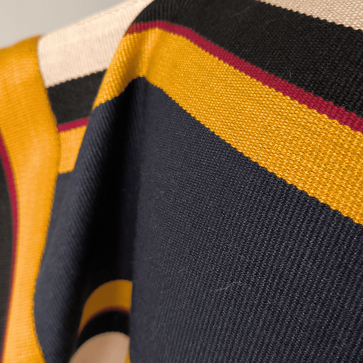 MANTA JUVENIL AZUL/NEGRO/MOSTAZA 3